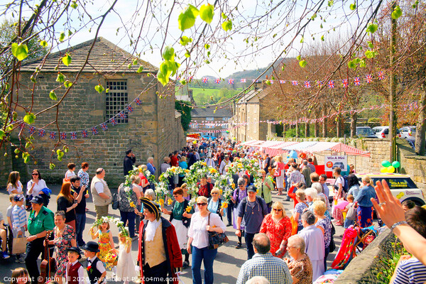 Village carnival procession at Ashover in Derbyshire.  Picture Board by john hill