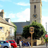 Buy canvas prints of The quaint village church at Yarmouth on the Isle of Wight. by john hill