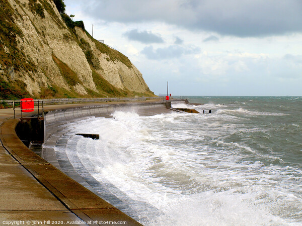 Stormy coast at Ventnor on the Isle of Wight. Picture Board by john hill