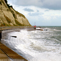 Buy canvas prints of Stormy coast at Ventnor on the Isle of Wight. by john hill