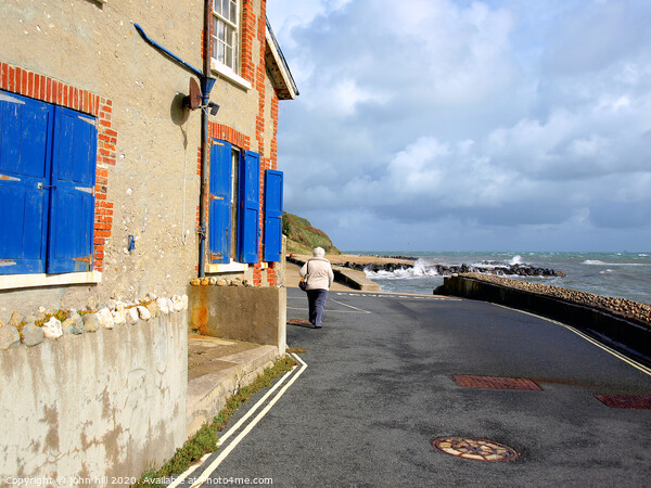 Stormy seafront at Bonchurch on the Isle of Wight.  Picture Board by john hill