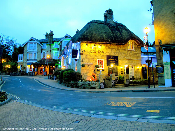 Dusk at Shanklin old Village on the Isle of Wight.  Picture Board by john hill