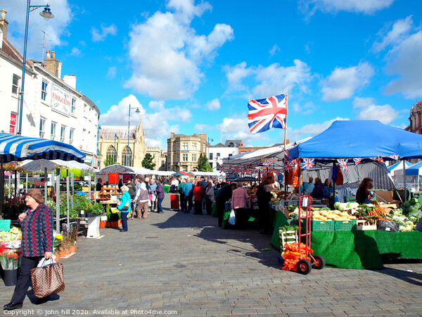 Outdoor market at Boston in Lincolnshire. Picture Board by john hill
