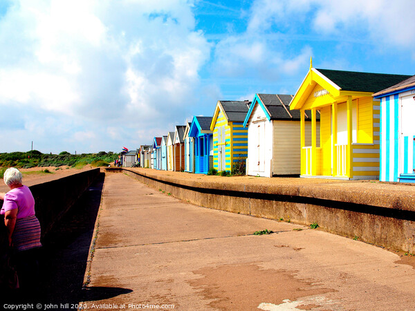 Beach huts in Chapel point at Chapel St. Leonards in Lincolnshire. Picture Board by john hill
