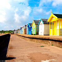 Buy canvas prints of Beach huts in Chapel point at Chapel St. Leonards in Lincolnshire. by john hill