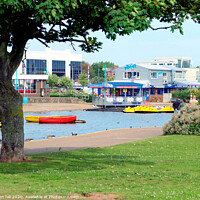 Buy canvas prints of Skegness boating lake in Lincolnshire. by john hill