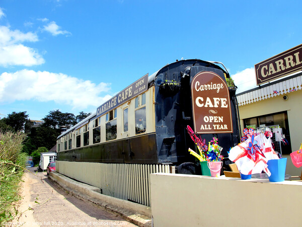 Railway carriage cafe at Exmouth in Devon. Picture Board by john hill