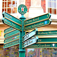 Buy canvas prints of City of York Signpost. by john hill