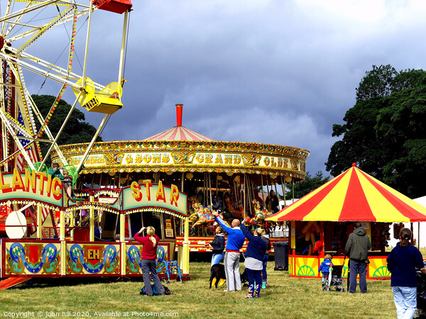 Summer funfair at country show. Picture Board by john hill