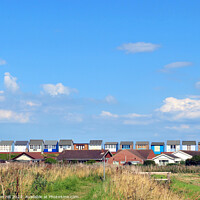 Buy canvas prints of The backs of beach huts at Sandilands in Lincolnshire by john hill