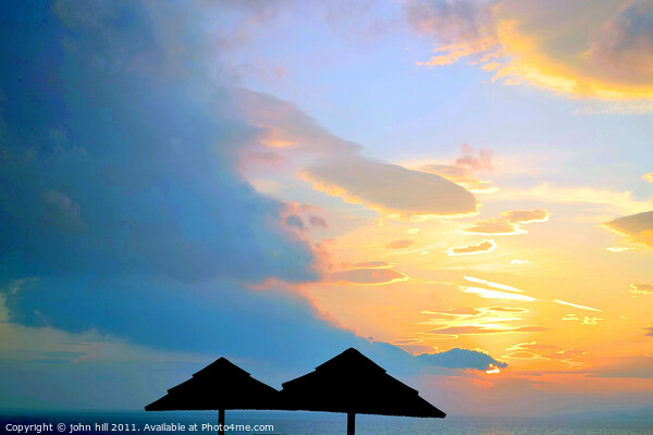 Greek Sunset. Picture Board by john hill