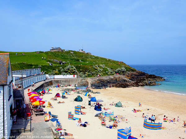 Portgwidden beach at St. Ives in Cornwall. Picture Board by john hill