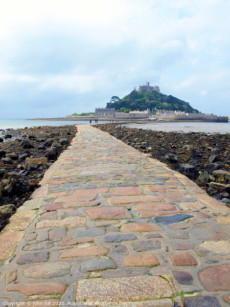 St. Michael's Mount at low tide in Cornwall. Picture Board by john hill