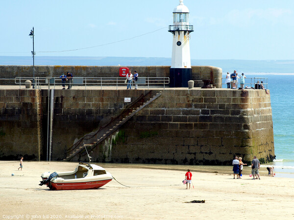 Smeaton's pier at St. Ives, Cornwall, UK. Picture Board by john hill