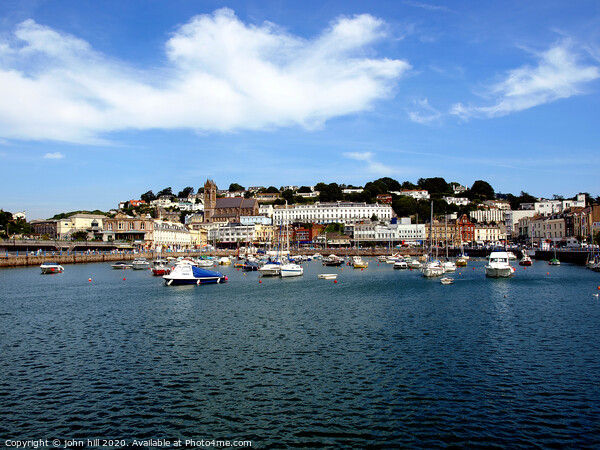 The Inner harbour and town at Torquay in Devon. Picture Board by john hill