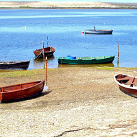 Buy canvas prints of Fleet Lagoon at Fleet in  Dorset. by john hill
