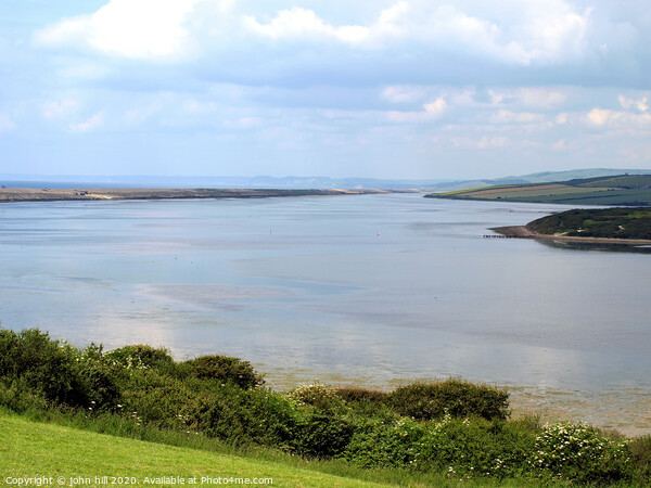 View of the Fleet Lagoon and Chesil beach in Dorset. Picture Board by john hill