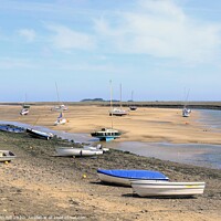Buy canvas prints of Beached Boats at low tide. by john hill