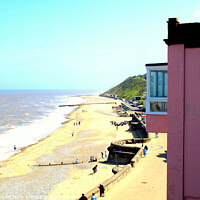 Buy canvas prints of The Beach at Cromer in Norfolk. by john hill