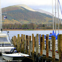 Buy canvas prints of Nichol end landing at Derwent water in Cumbria. by john hill