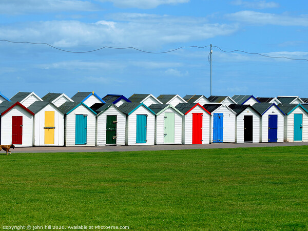 Back to back Beach huts at Paignton in Devon. Picture Board by john hill