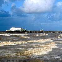 Buy canvas prints of Stormy seas at Blackpool North pier. by john hill
