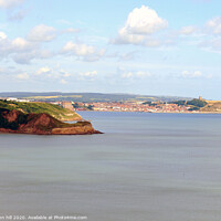 Buy canvas prints of Scarborough bay viewed from Cayton bay in Yorkshire. by john hill