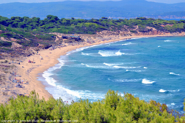 Mandraki beach on Skiathos Island in Greece. Picture Board by john hill