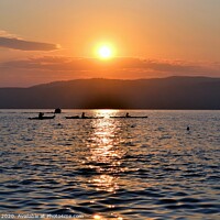Buy canvas prints of Relaxing Greek Sunset, Skiathos, Greece. by john hill