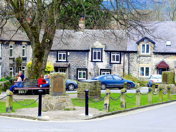 Village green at Castleton in Derbyshire . Picture Board by john hill