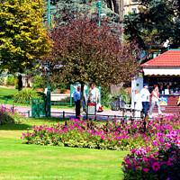 Buy canvas prints of The South Gardens at Bournemouth in Dorset. by john hill