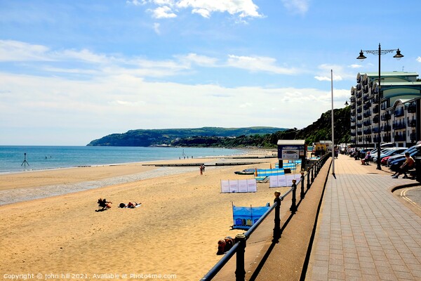 The bay promenade at Sandown on Isle of Wight, UK. Picture Board by john hill