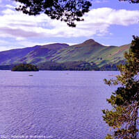 Buy canvas prints of Catbells and Derwentwater in Cumbria, UK. by john hill