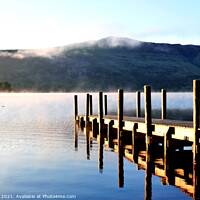 Buy canvas prints of Derwentwater at the Lake district in Cumbria, UK. by john hill