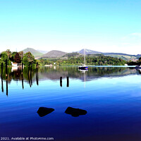 Buy canvas prints of Natures beauty at Derwentwater lake in the morning. by john hill