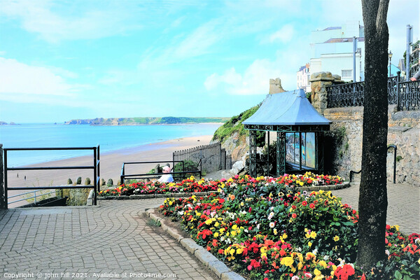 Esplanade gardens at Tenby in South Wales, UK. Picture Board by john hill