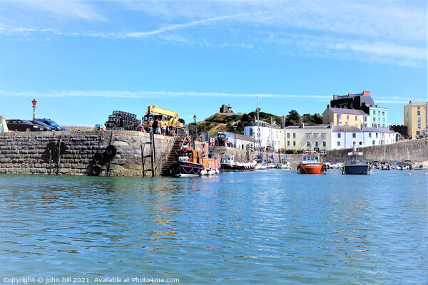 Returning Ferry to Tenby harbour in Wales. Picture Board by john hill