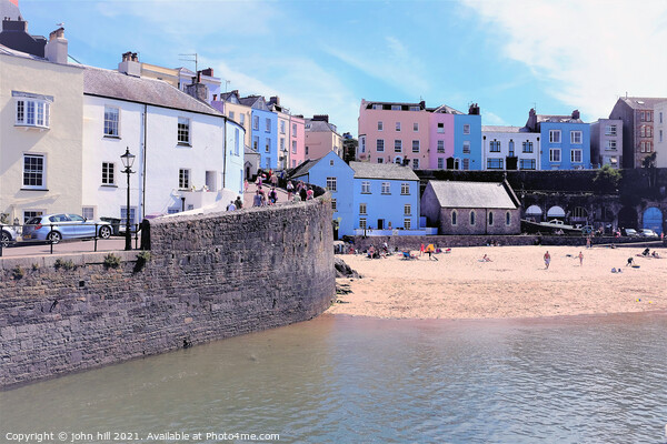 Harbour beach, at Tenby in South Wales, UK. Picture Board by john hill