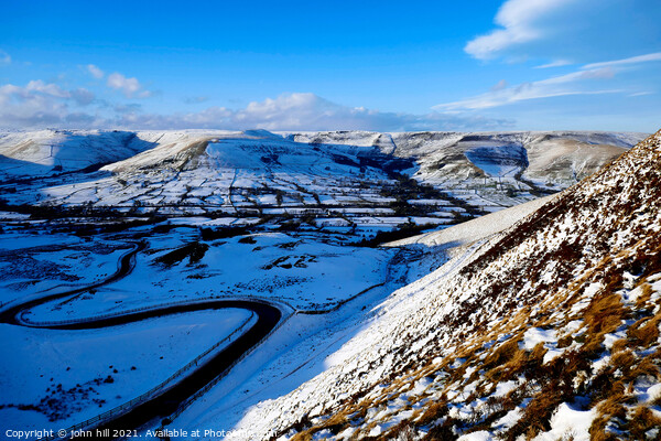 Vale of Edale in Winter at the Peak district in Derbyshire, UK. Picture Board by john hill