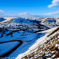 Buy canvas prints of Vale of Edale in Winter at the Peak district in Derbyshire, UK. by john hill