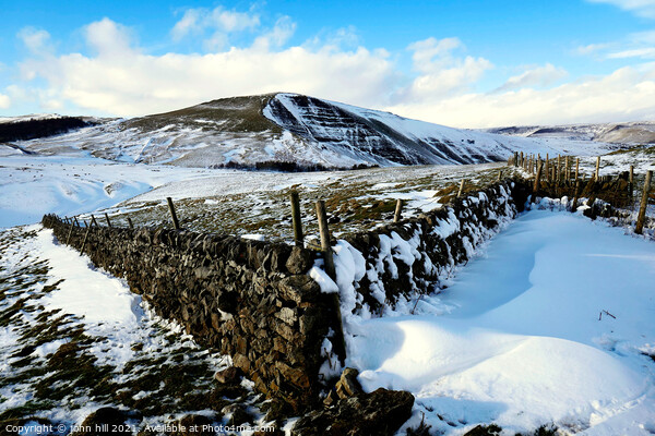 Mam Tor peak in February at Derbyshire, UK. Picture Board by john hill