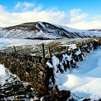 Buy canvas prints of Mam Tor peak in February at Derbyshire, UK. by john hill
