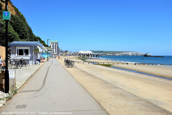 Promenade to Sandown on the Isle of Wight, UK. Picture Board by john hill