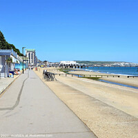 Buy canvas prints of Promenade to Sandown on the Isle of Wight, UK. by john hill