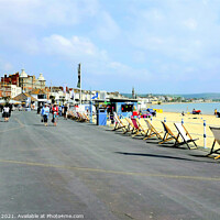 Buy canvas prints of Seafront at Weymouth in Dorset, UK. by john hill