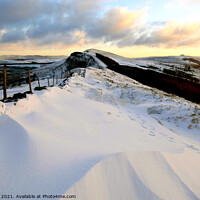 Buy canvas prints of Winter at the Great Ridge in Derbyshire, UK. by john hill
