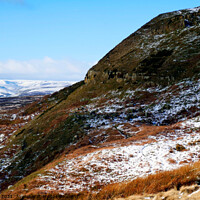 Buy canvas prints of Peak district in Winter at Derbyshire. by john hill