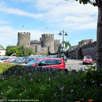 Buy canvas prints of Conwy castle in Wales. by john hill