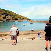 Buy canvas prints of Slipway and Harbour at Port Isaac in Cornwall. by john hill
