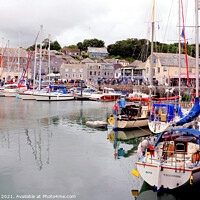 Buy canvas prints of Harbour at Padstow in Cornwall. by john hill